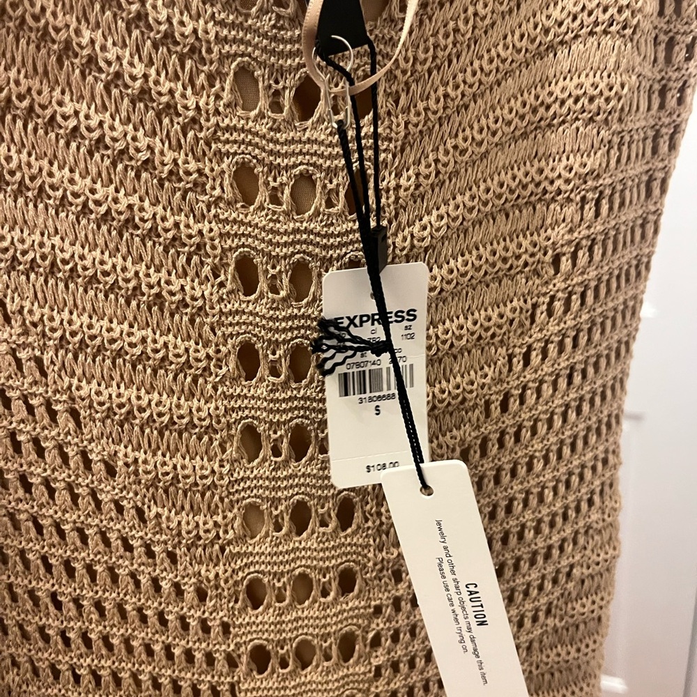 Express Tan Knit Dress - Picture 3 of 4